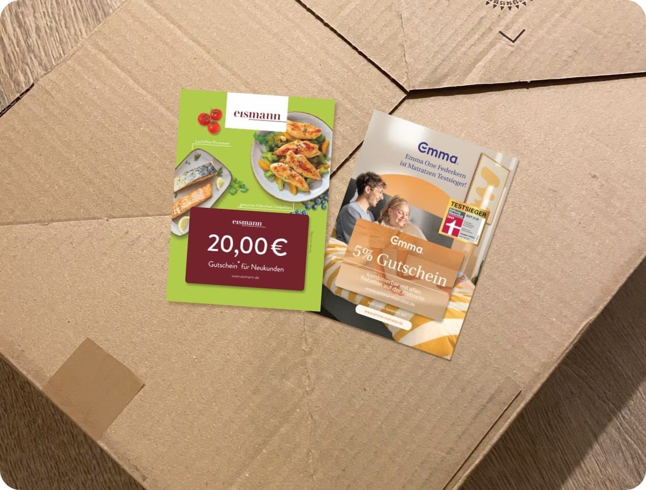 Parcel inserts from Eismann and Emma