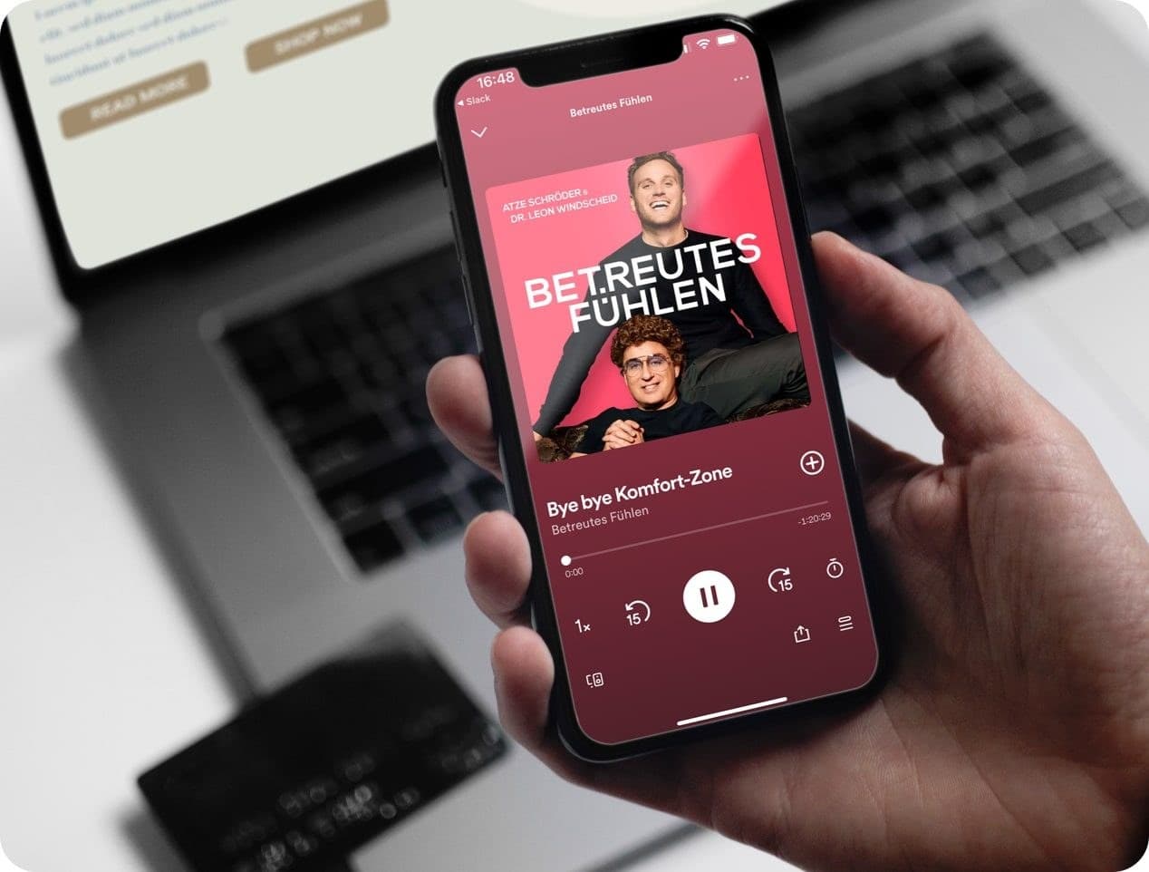 Podcast on smartphone