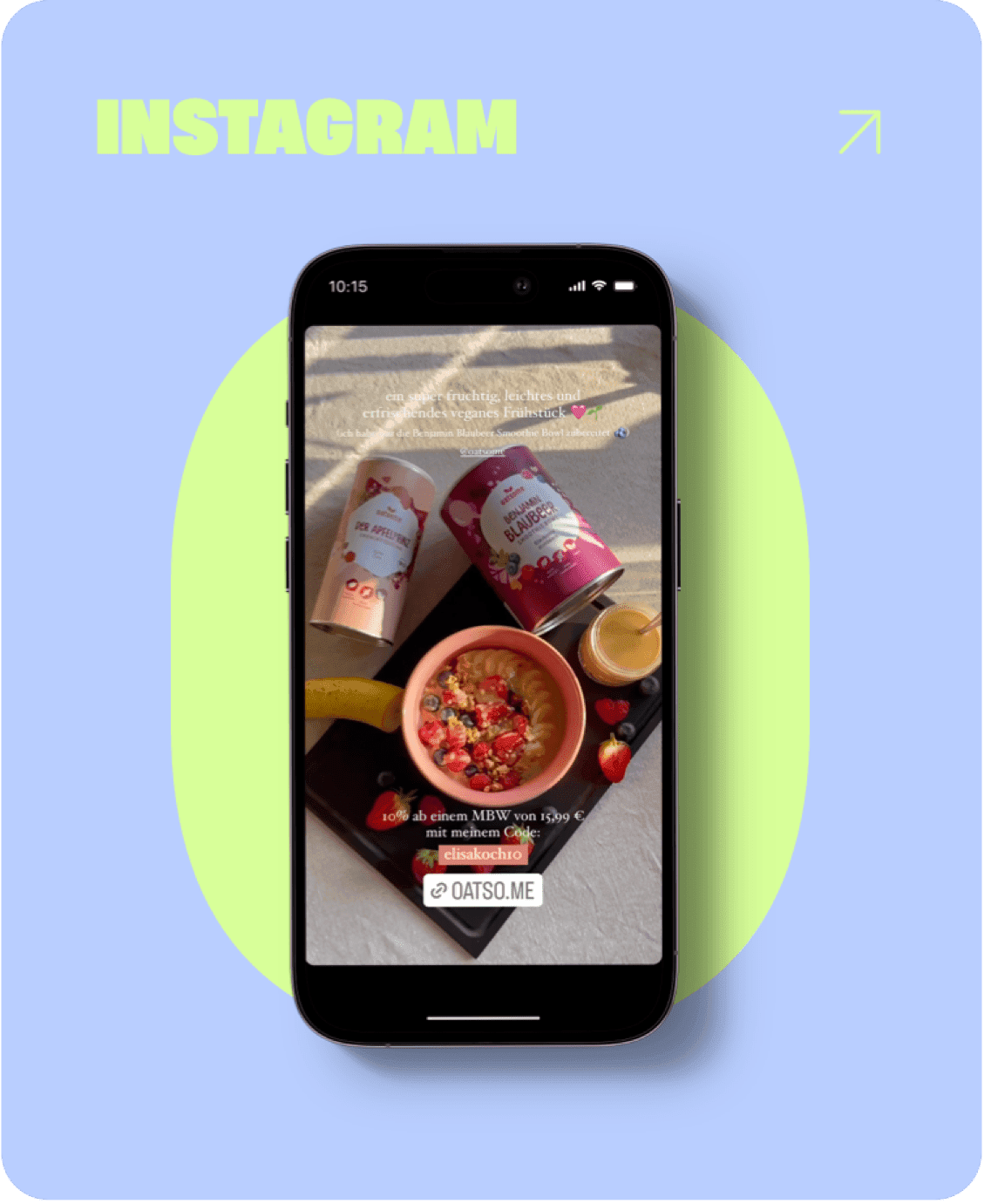 Instagram story on smartphone