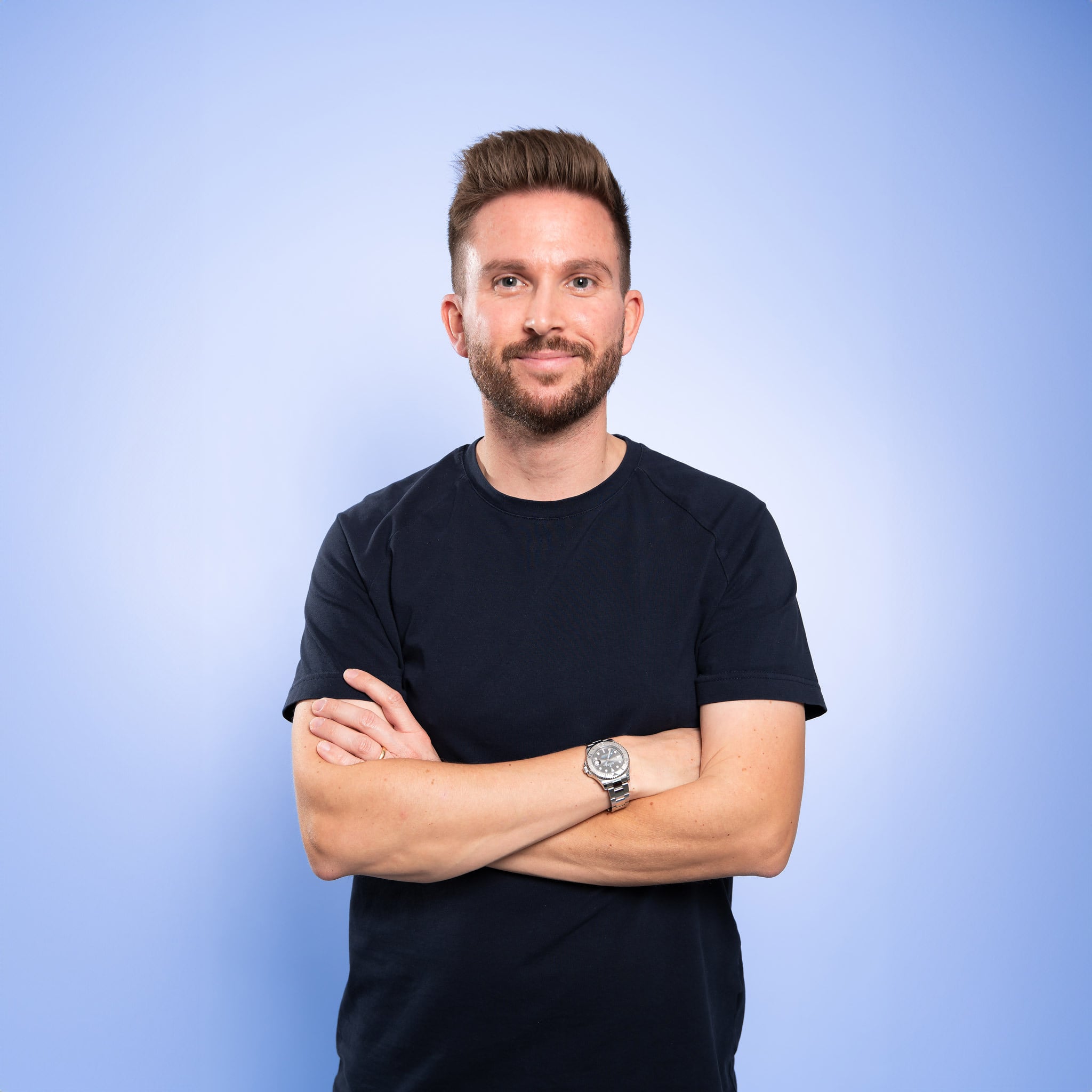 Moritz Lambrecht with folded arms