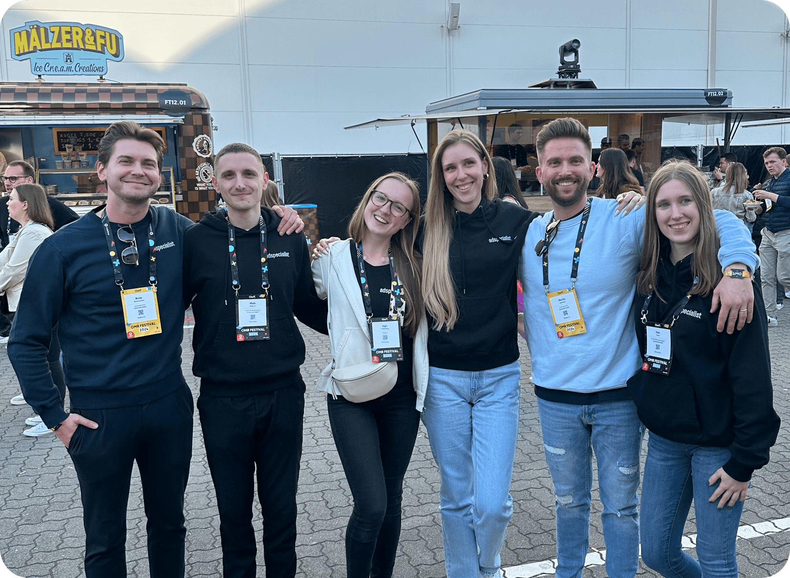 Team at a trade fair