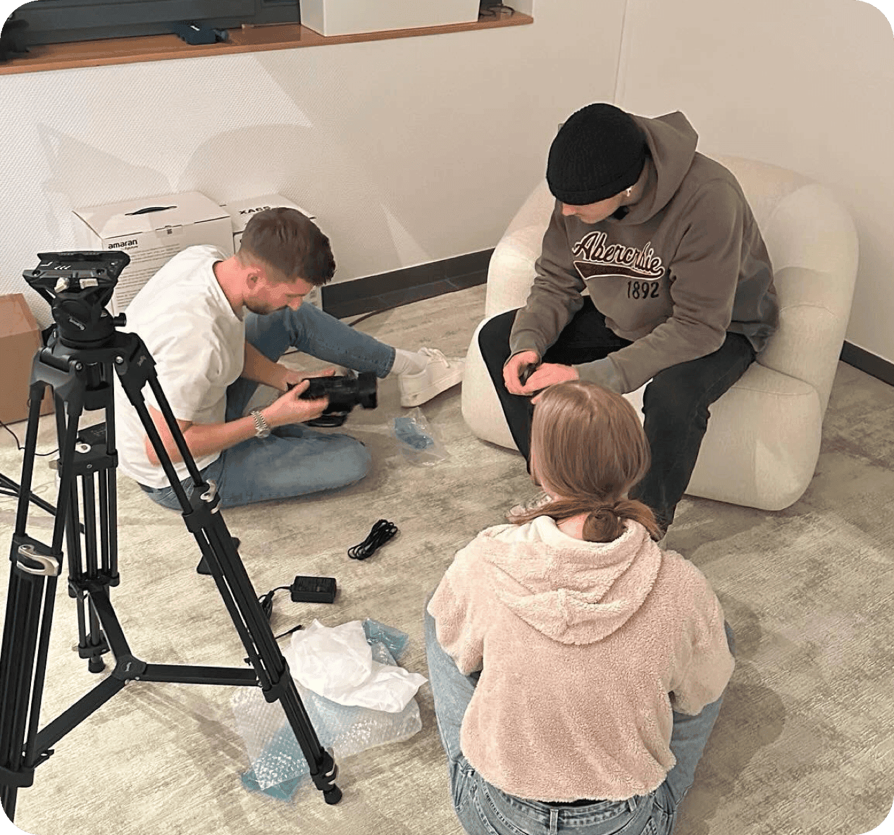 Team beim Content Dreh