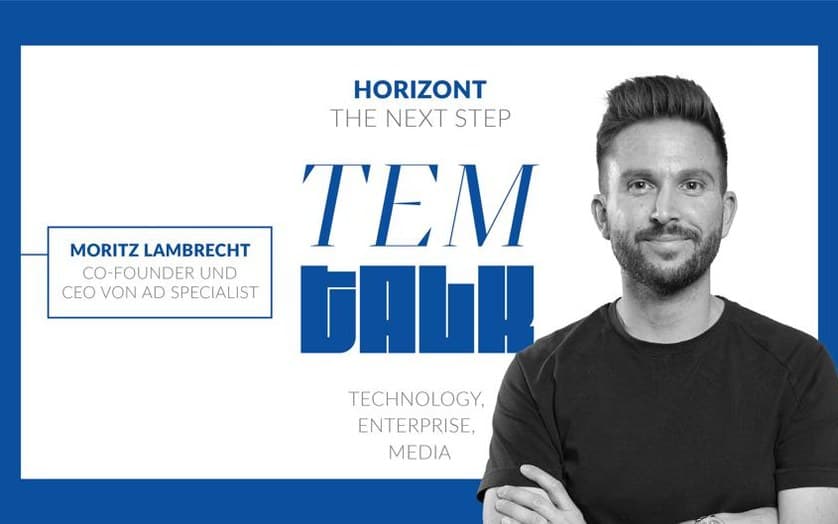 Moritz Lambrecht als Speaker beim HORIZONT TEM Talk über Technologie, Unternehmen und Medien.