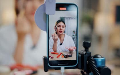 Influencer is the focus when it comes to make-up