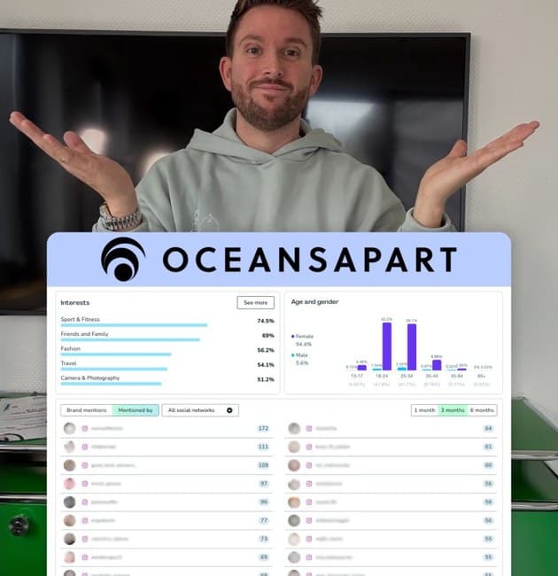 Moritz Lambrecht with the statistics of his client Oceansapart