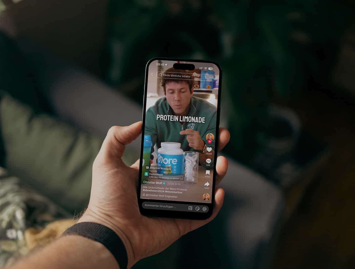 TikTok Content auf Smartphone