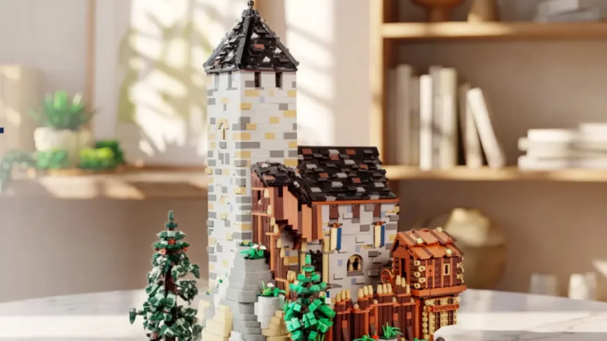 BlueBrixx Klemmbaustein-Modell einer Burg