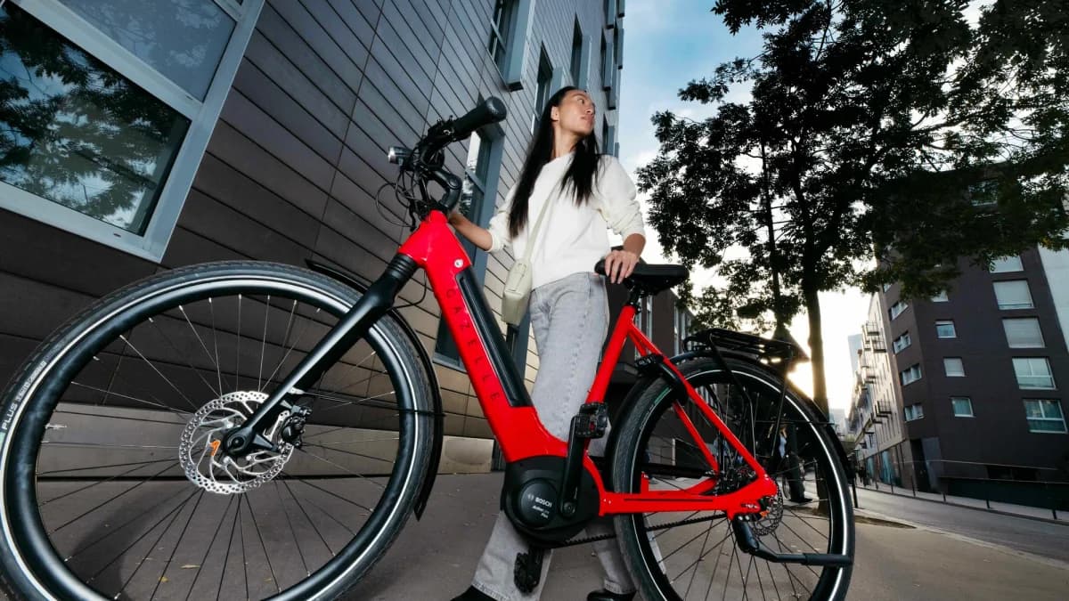 Upway E-Bike in der Stadt