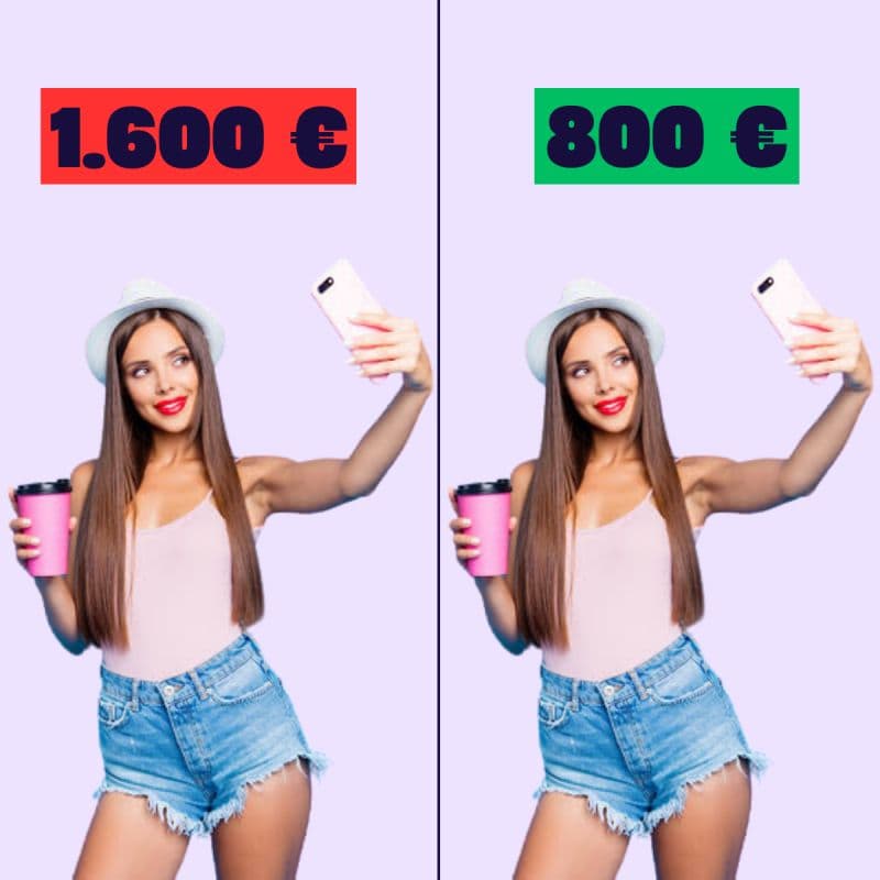 LinkedIn post by Moritz Lambrecht: €1,600 versus €800 for the same creator campaign