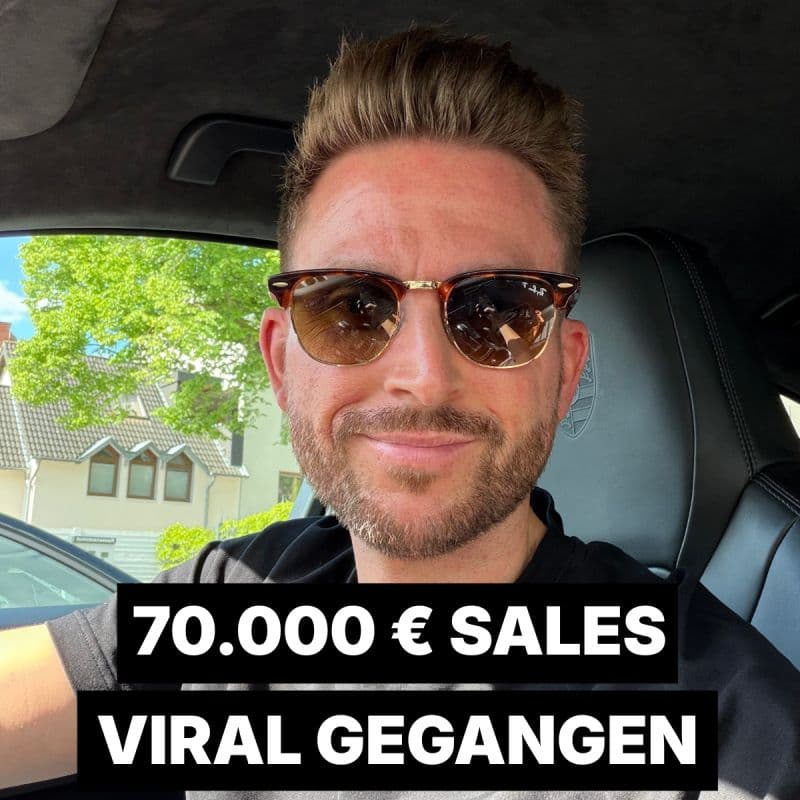 LinkedIn post by Moritz Lambrecht: €70,000 in revenue from discount codes that went viral